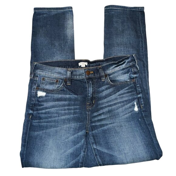 J. Crew Stretch Mid-Rise Straight Leg Jeans Size 27 - Picture 1 of 6